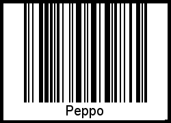 Barcode des Vornamen Peppo