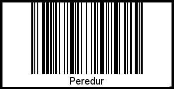 Peredur als Barcode und QR-Code
