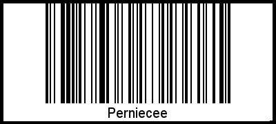 Perniecee als Barcode und QR-Code