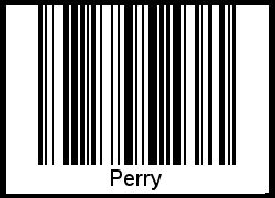 Der Voname Perry als Barcode und QR-Code
