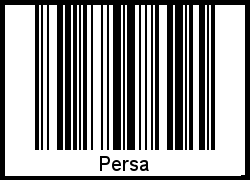 Barcode des Vornamen Persa