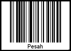 Der Voname Pesah als Barcode und QR-Code