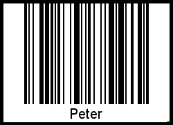 Barcode des Vornamen Peter