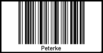 Barcode des Vornamen Peterke