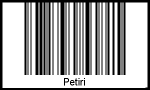Petiri als Barcode und QR-Code