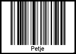Interpretation von Petje als Barcode