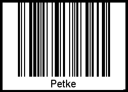 Petke als Barcode und QR-Code