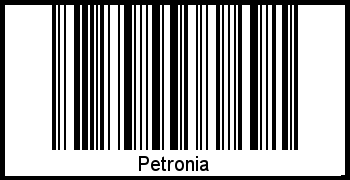 Der Voname Petronia als Barcode und QR-Code