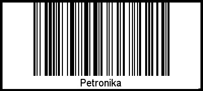 Petronika als Barcode und QR-Code