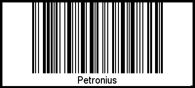 Petronius als Barcode und QR-Code