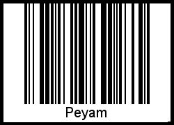 Der Voname Peyam als Barcode und QR-Code