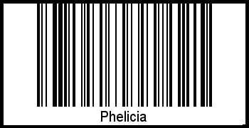 Phelicia als Barcode und QR-Code