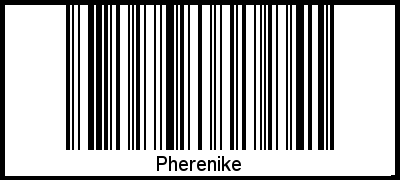Der Voname Pherenike als Barcode und QR-Code