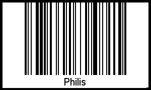 Barcode des Vornamen Philis