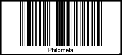 Der Voname Philomela als Barcode und QR-Code