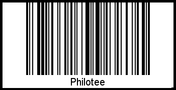 Interpretation von Philotee als Barcode