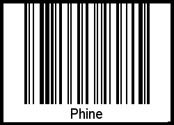 Interpretation von Phine als Barcode
