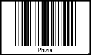Barcode des Vornamen Phizia