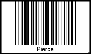 Barcode des Vornamen Pierce