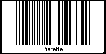 Pierette als Barcode und QR-Code