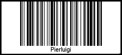 Der Voname Pierluigi als Barcode und QR-Code