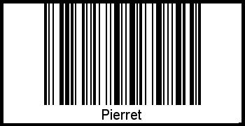 Der Voname Pierret als Barcode und QR-Code