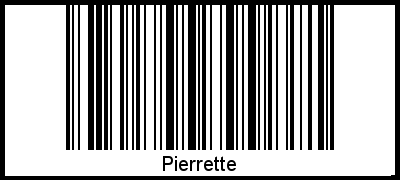 Interpretation von Pierrette als Barcode