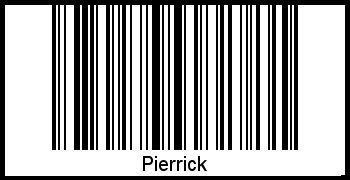 Der Voname Pierrick als Barcode und QR-Code