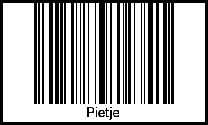 Interpretation von Pietje als Barcode