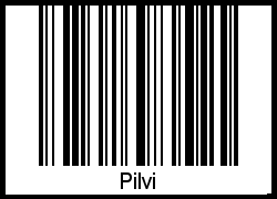 Barcode des Vornamen Pilvi