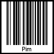 Interpretation von Pim als Barcode