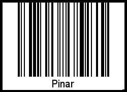 Barcode des Vornamen Pinar