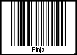 Der Voname Pinja als Barcode und QR-Code
