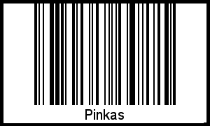 Barcode des Vornamen Pinkas
