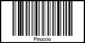 Pinuccio als Barcode und QR-Code