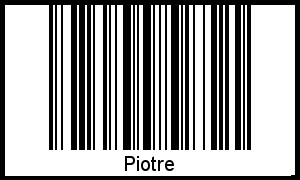 Interpretation von Piotre als Barcode