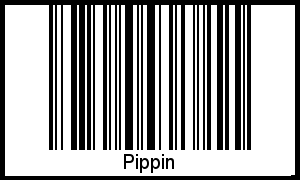 Barcode des Vornamen Pippin
