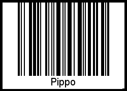 Barcode des Vornamen Pippo