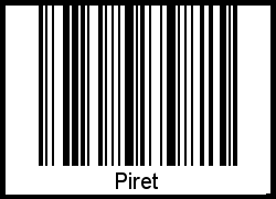 Piret als Barcode und QR-Code