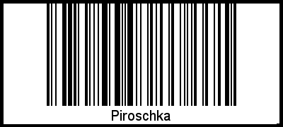 Barcode-Foto von Piroschka