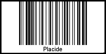 Barcode des Vornamen Placide