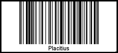 Interpretation von Placitius als Barcode