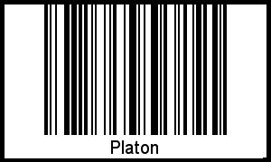 Platon als Barcode und QR-Code