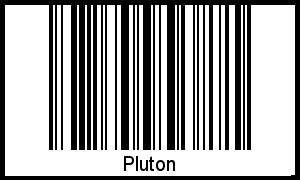 Pluton als Barcode und QR-Code