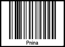 Barcode des Vornamen Pnina