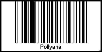Der Voname Pollyana als Barcode und QR-Code