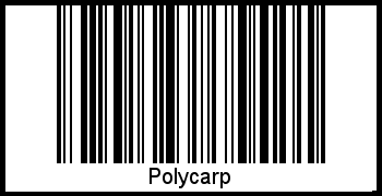 Barcode des Vornamen Polycarp