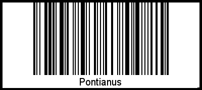 Interpretation von Pontianus als Barcode