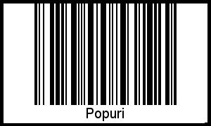 Interpretation von Popuri als Barcode
