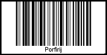 Der Voname Porfirij als Barcode und QR-Code